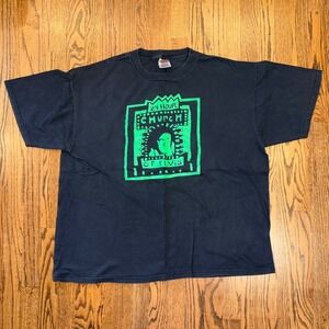Oneita 24 Hour Church of Elvis Portland Vintage Graphic T-Shirt XXL Black